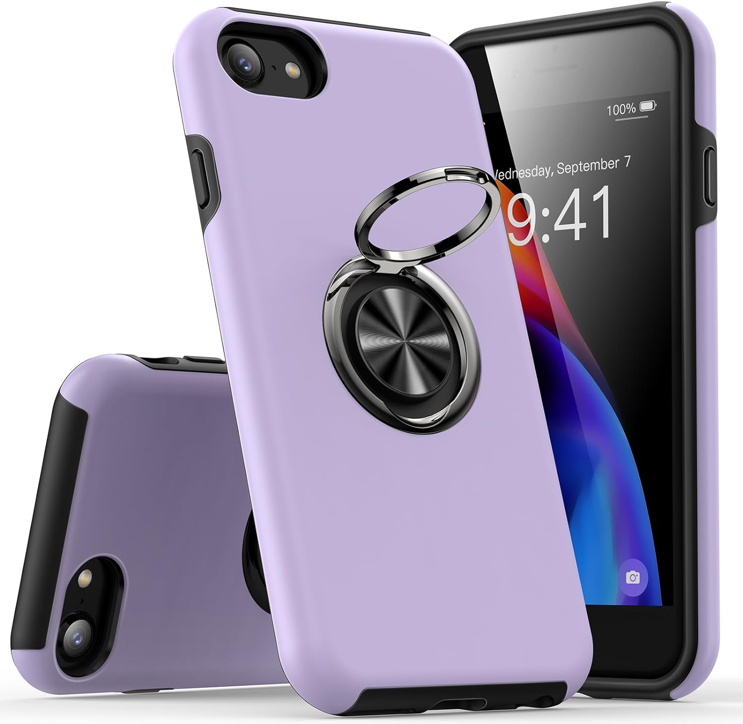 Étui hybride magnétique avec anneau invisible pour iPhone 7 Plus / 8 Plus Étui hybride magnétique avec anneau invisible pour iPhone 7 Plus / 8 Plus
